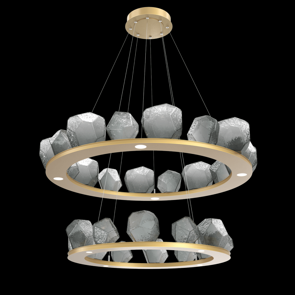 Two Tier Gem Ring Chandelier-2B