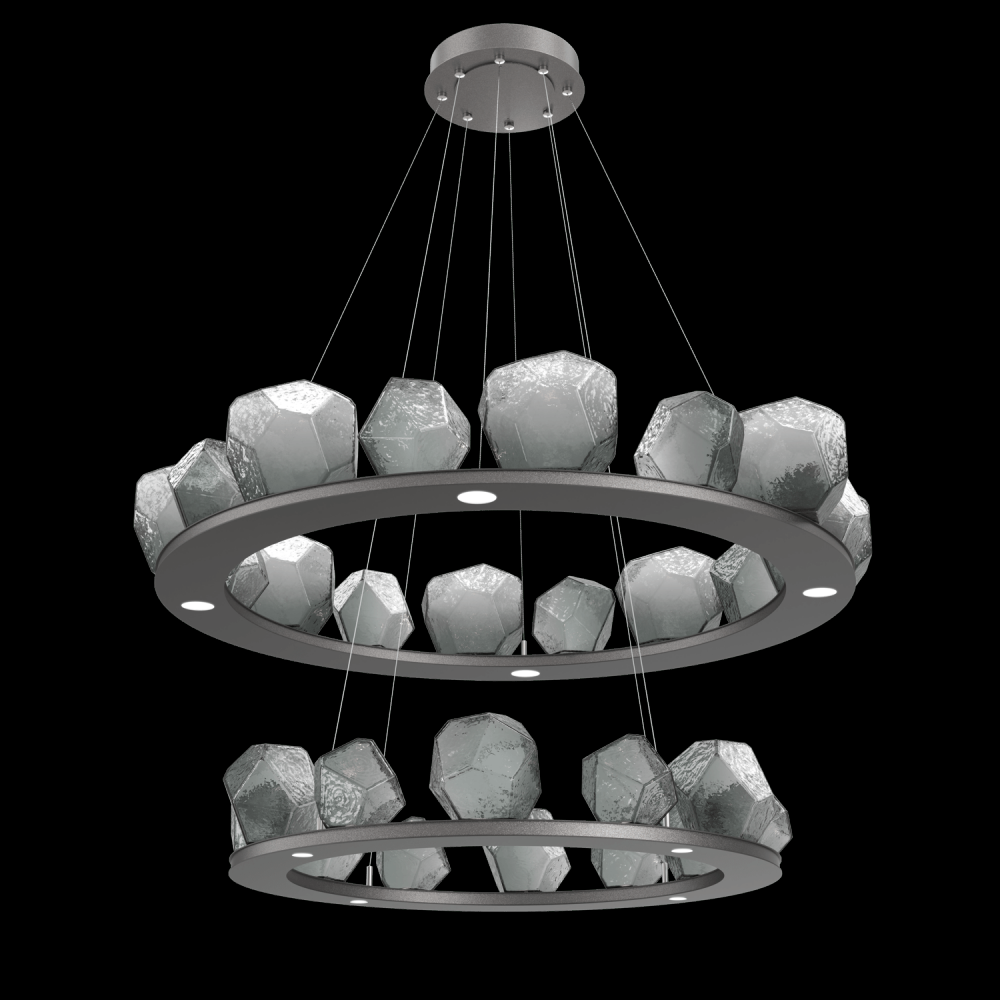 Two Tier Gem Ring Chandelier-2B