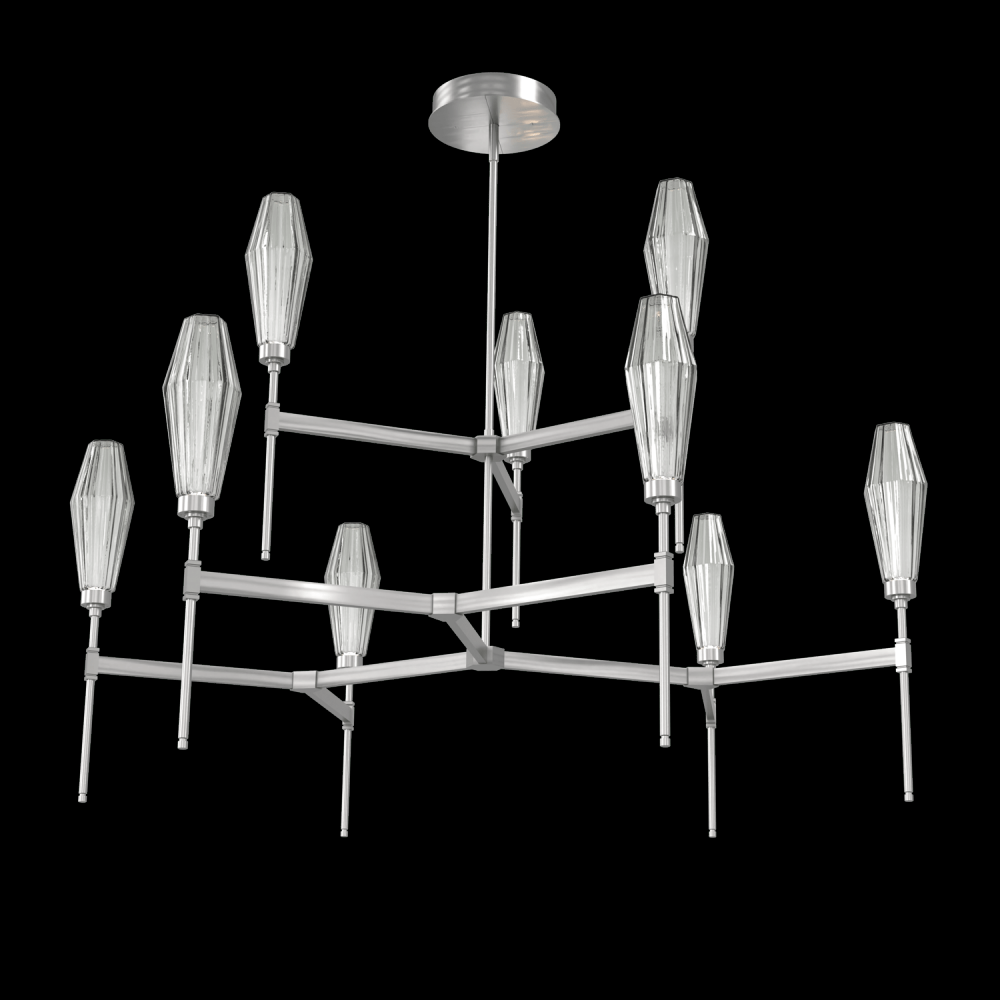 Aalto Round Belvedere Chandelier-54-Satin Nickel