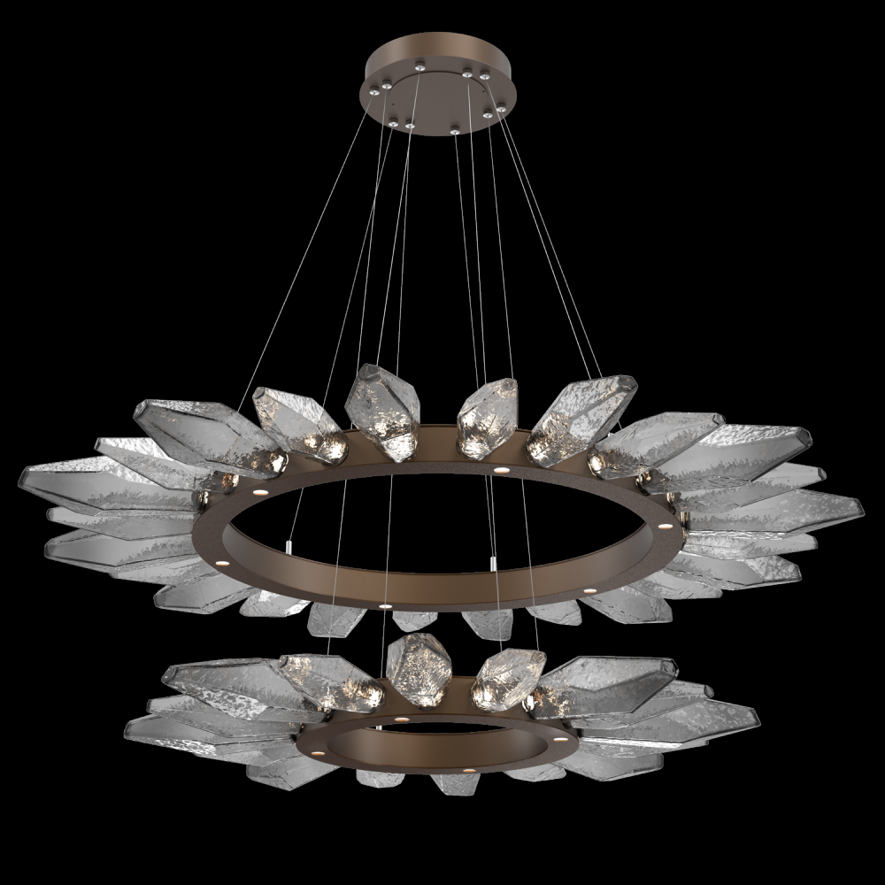 Rock Crystal Radial Ring Two Tier - 42/56-Flat Bronze