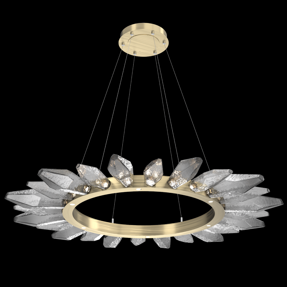 Rock Crystal Radial Ring - 56-Heritage Brass