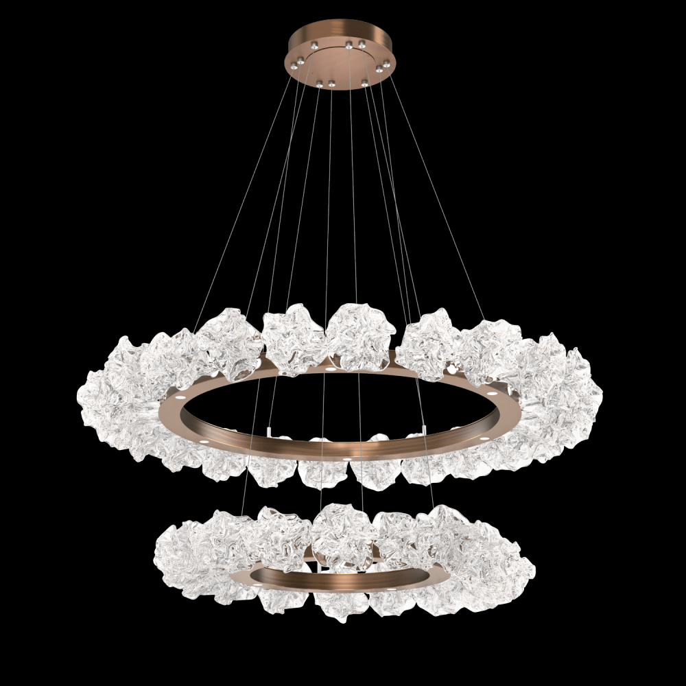 Two Tier Blossom Ring Chandelier - 2B-Oil Rubbed Bronze