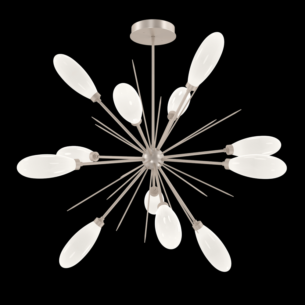 Fiori  Starburst Chandelier - 46&#34; -Metallic Beige Silver