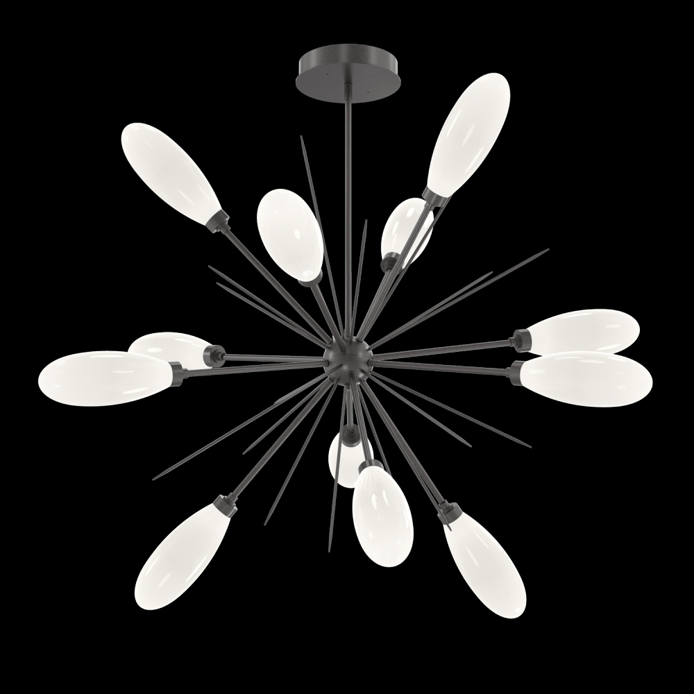 Fiori  Starburst Chandelier - 46&#34; -Graphite