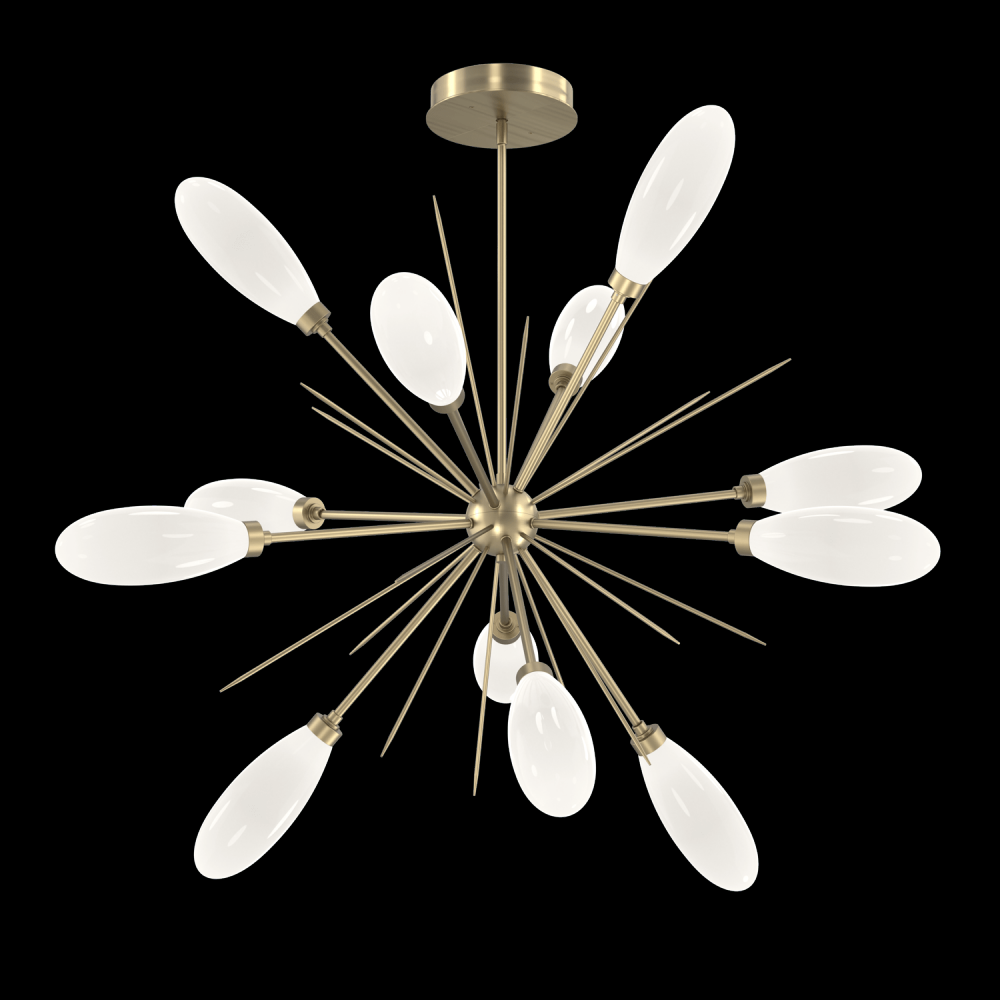 Fiori  Starburst Chandelier - 46&#34; -Heritage Brass