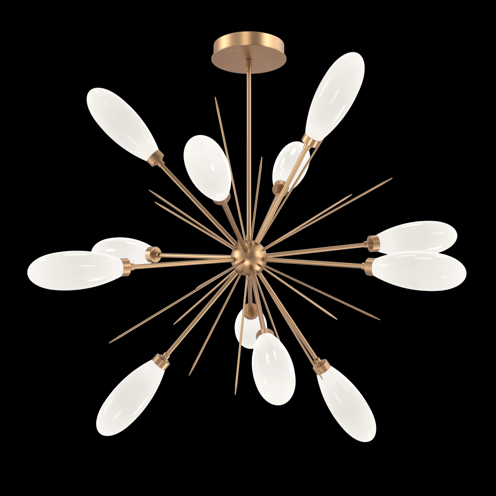 Fiori  Starburst Chandelier - 46&#34; -Novel Brass