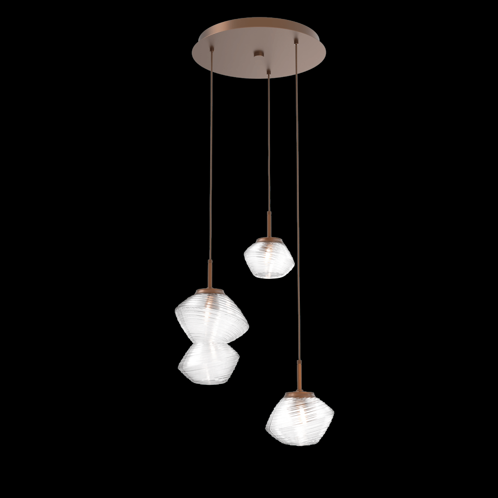 Mesa Round 3pc Multi-Pendant