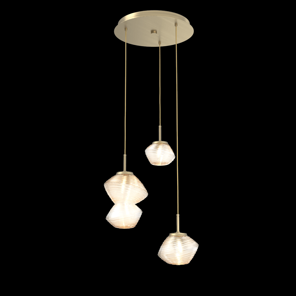 Mesa Round 3pc Multi-Pendant