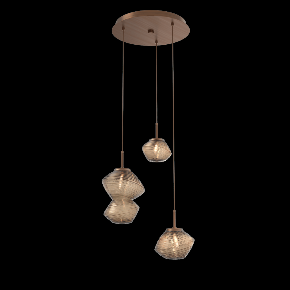 Mesa Round 3pc Multi-Pendant