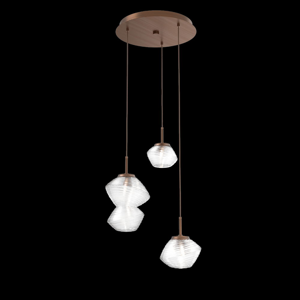 Mesa Round 3pc Multi-Pendant