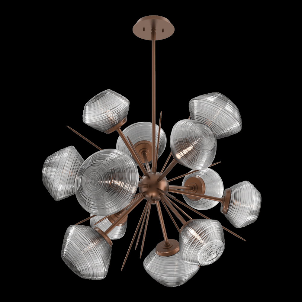 Mesa 36&#34; Starburst-Burnished Bronze-Smoke Blown Glass