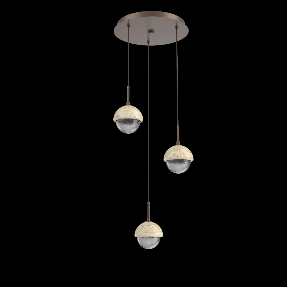 Cabochon Round 3pc Multi-Pendant