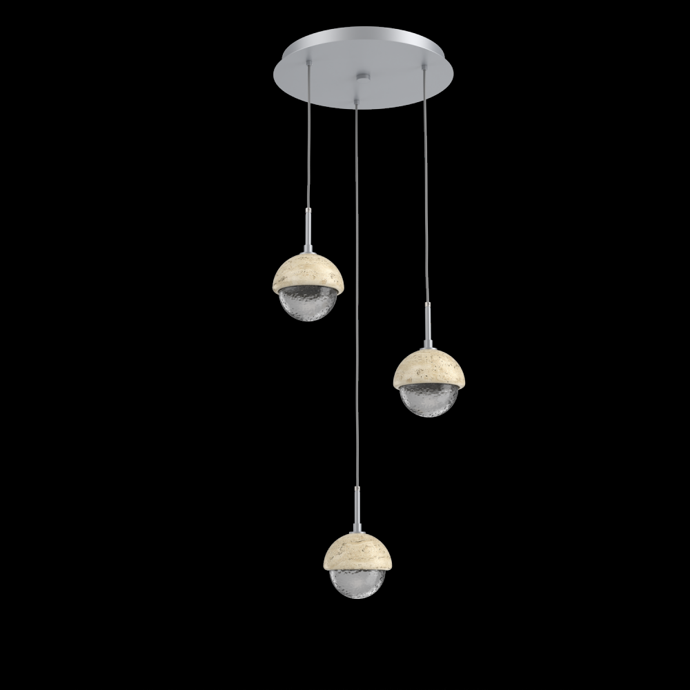 Cabochon Round 3pc Multi-Pendant