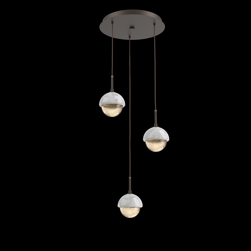 Cabochon Round 3pc Multi-Pendant