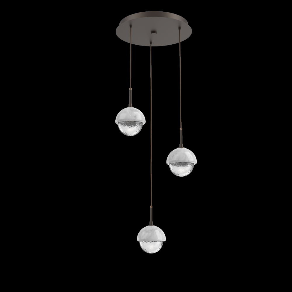 Cabochon Round 3pc Multi-Pendant