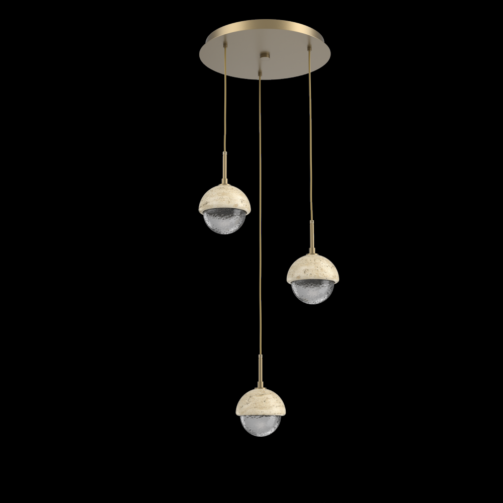 Cabochon Round 3pc Multi-Pendant