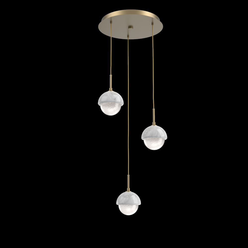 Cabochon Round 3pc Multi-Pendant