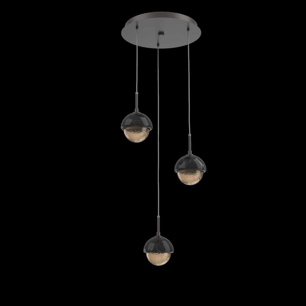 Cabochon Round 3pc Multi-Pendant