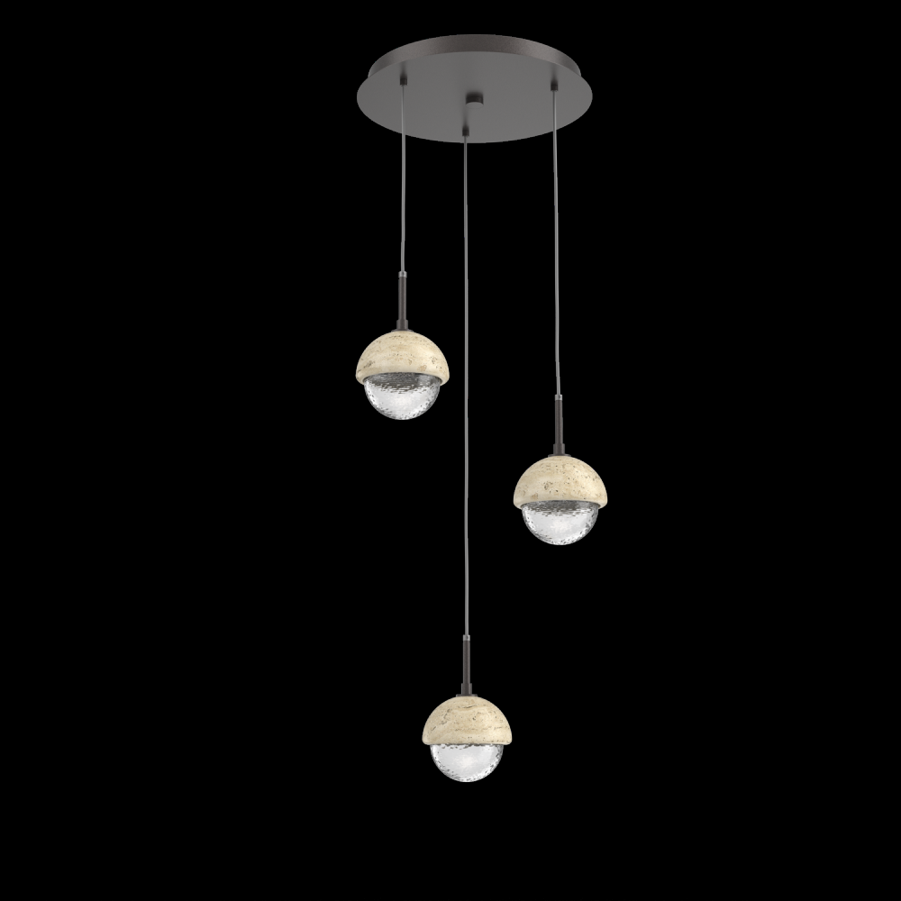 Cabochon Round 3pc Multi-Pendant