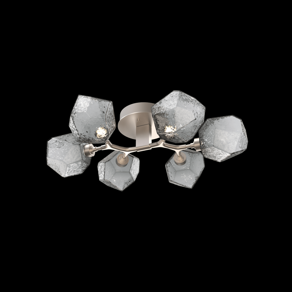 Gem 6-Light Flush Mount-Metallic Beige Silver