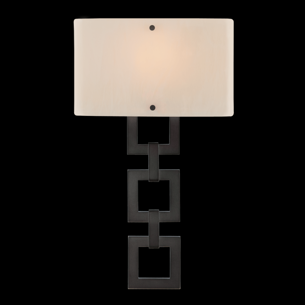 Carlyle Square Link Cover Sconce-0B 11&#34;
