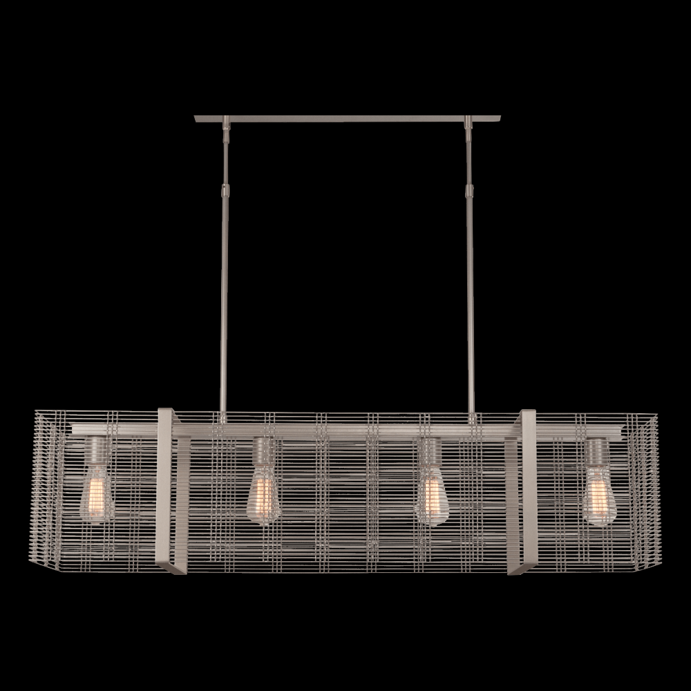 Downtown Mesh Linear Suspension-60-Burnished Bronze