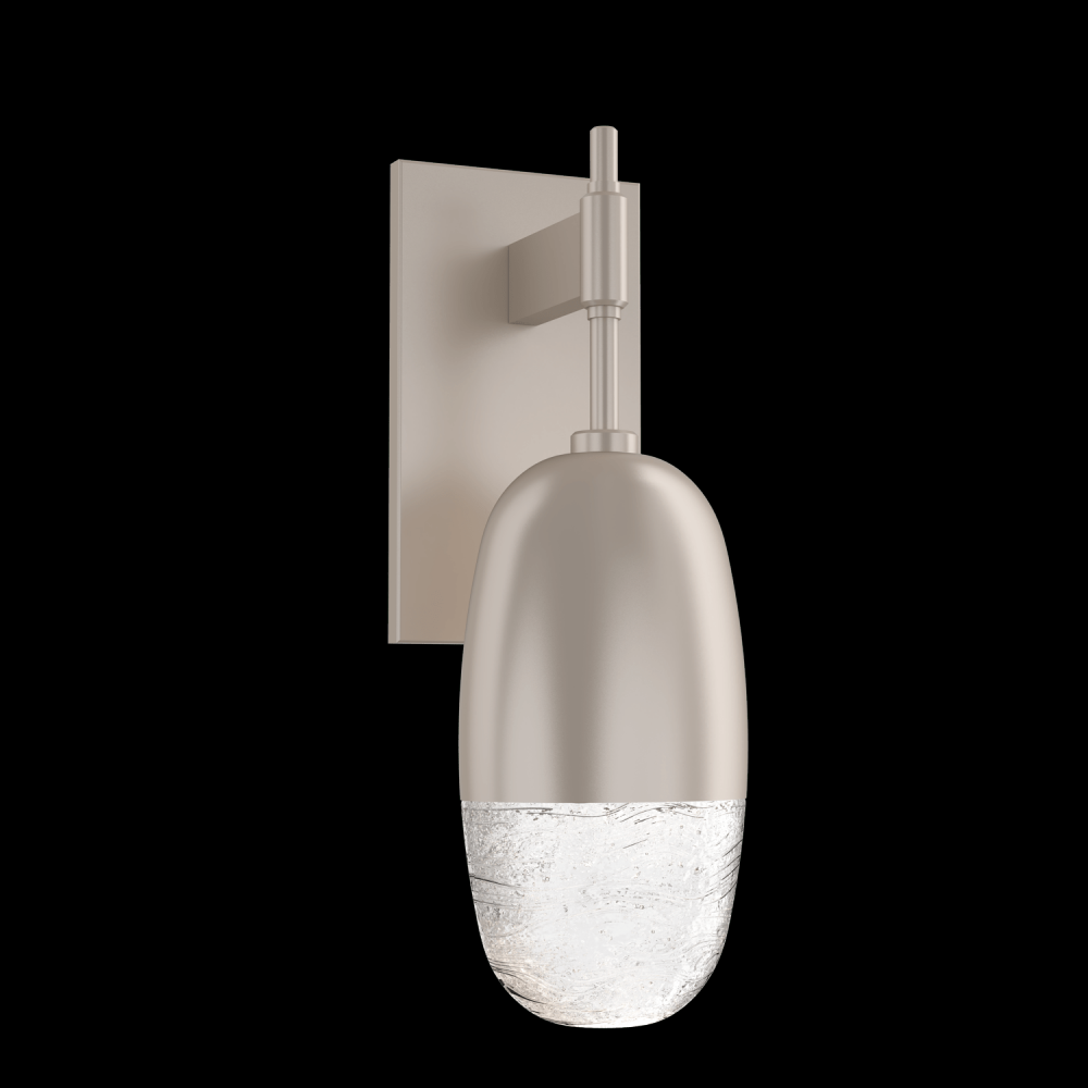 Pebble Sconce-Heritage Brass-Pebble Clear