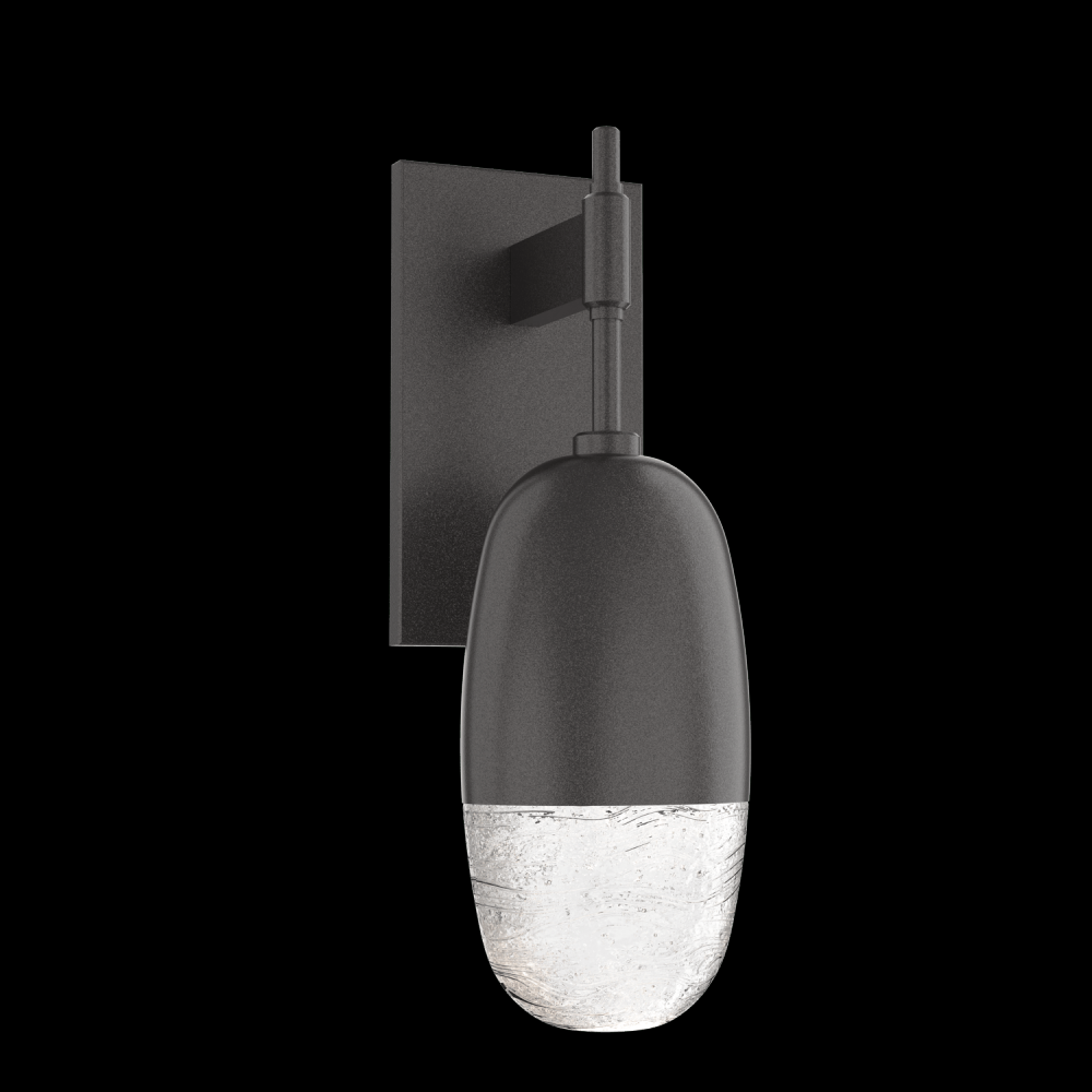 Pebble Sconce-Graphite-Pebble Clear