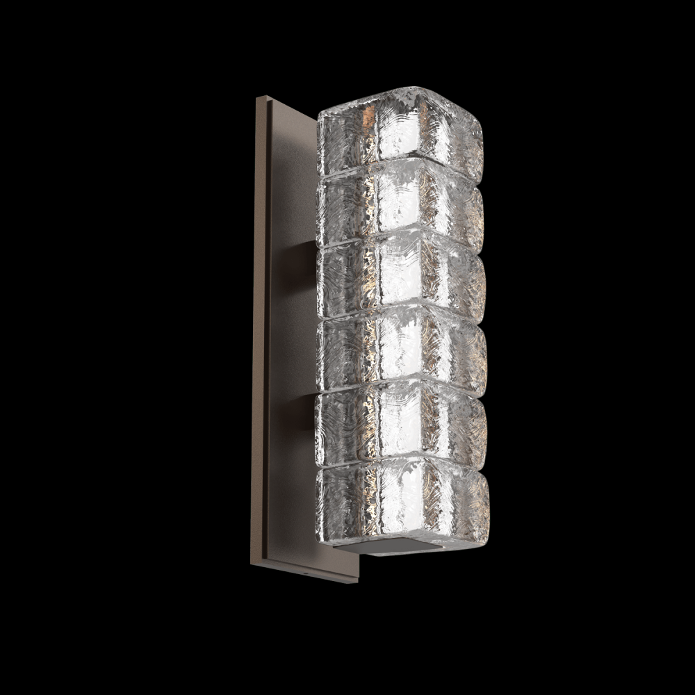 Asscher Sconce-Flat Bronze-Asscher Clear