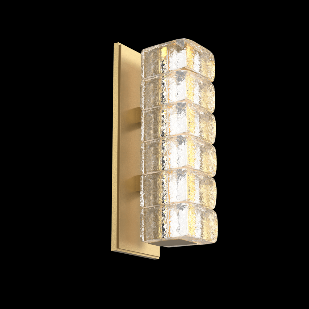 Asscher Sconce-Gilded Brass-Asscher Clear