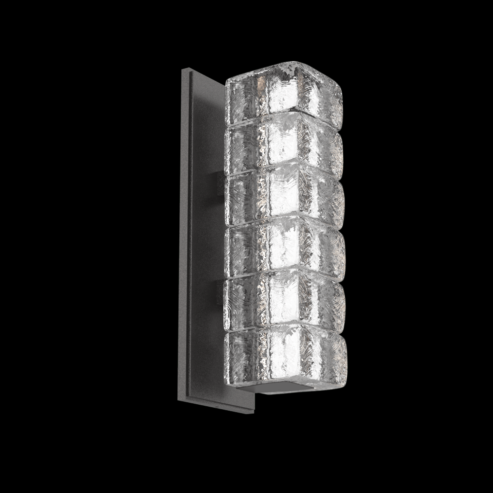 Asscher Sconce-Graphite-Asscher Clear