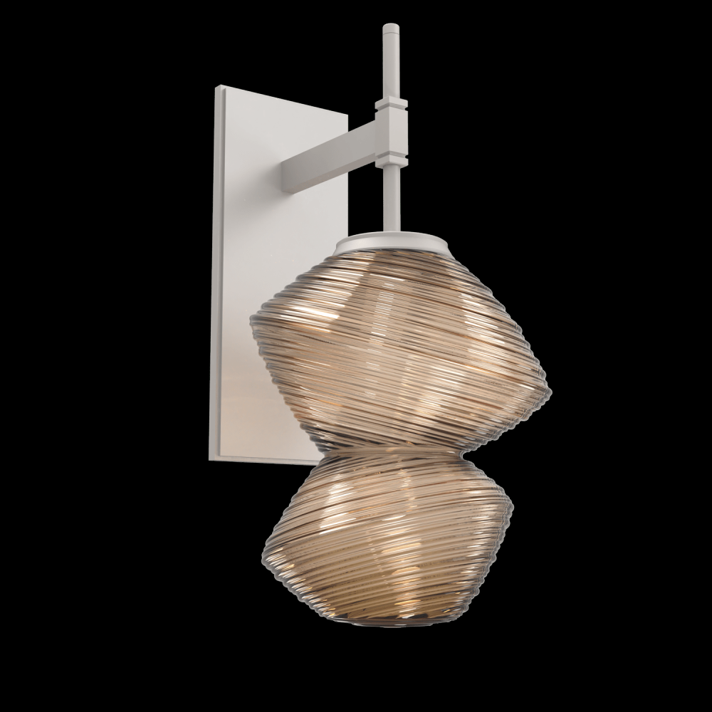 Mesa Sconce-Beige Silver-Bronze Blown Glass