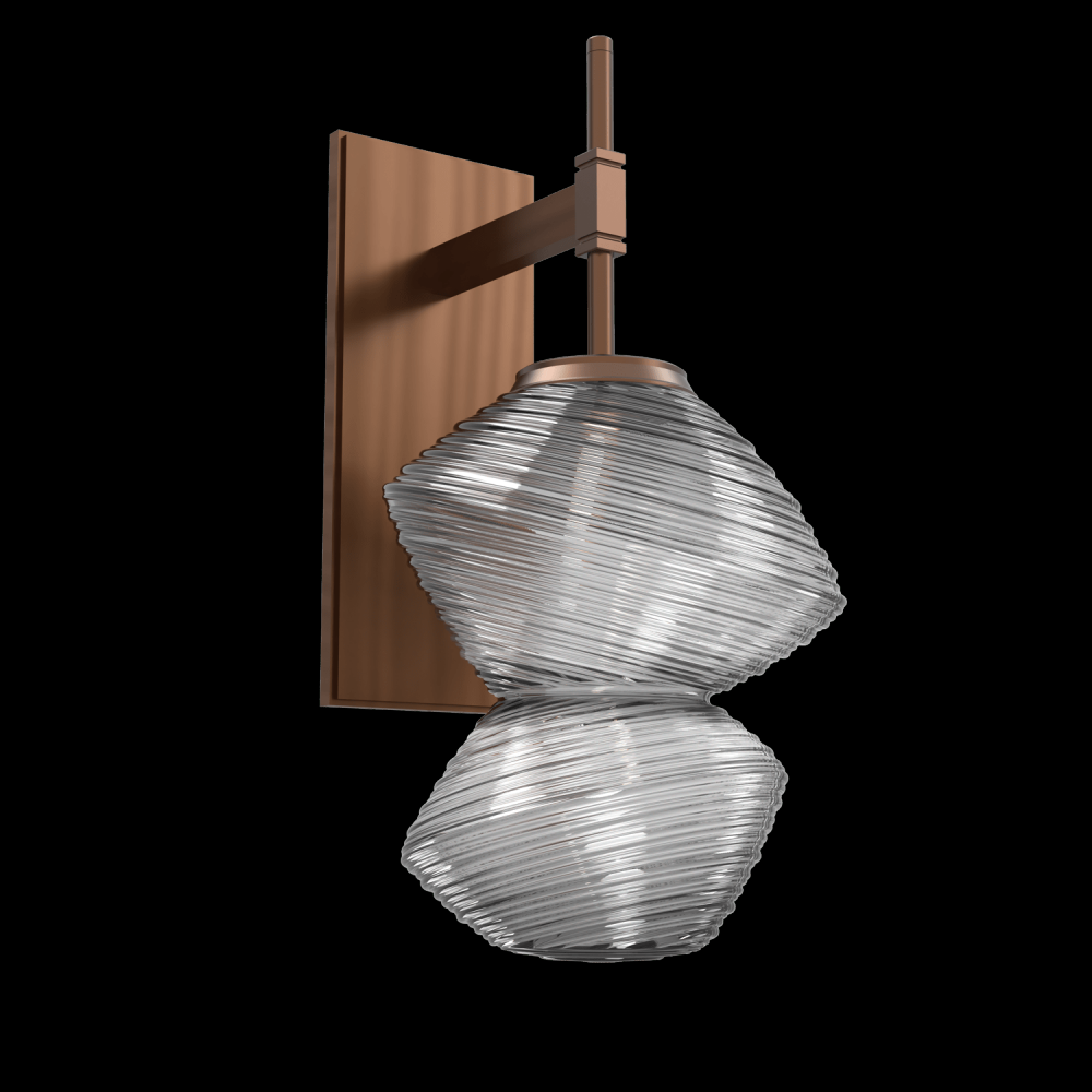 Mesa Sconce-Oil Rubbed Bronze-Smoke Blown Glass