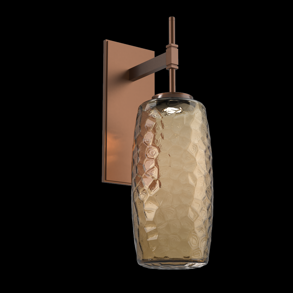 Vessel Tempo Sconce (Large)-Burnished Bronze-Bronze Blown Glass-LED 3000K