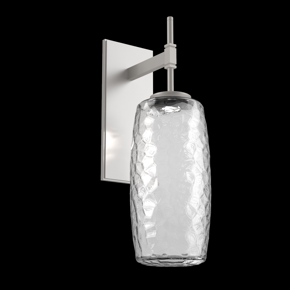 Vessel Tempo Sconce (Large)-Beige Silver-Clear Blown Glass-LED 2700K