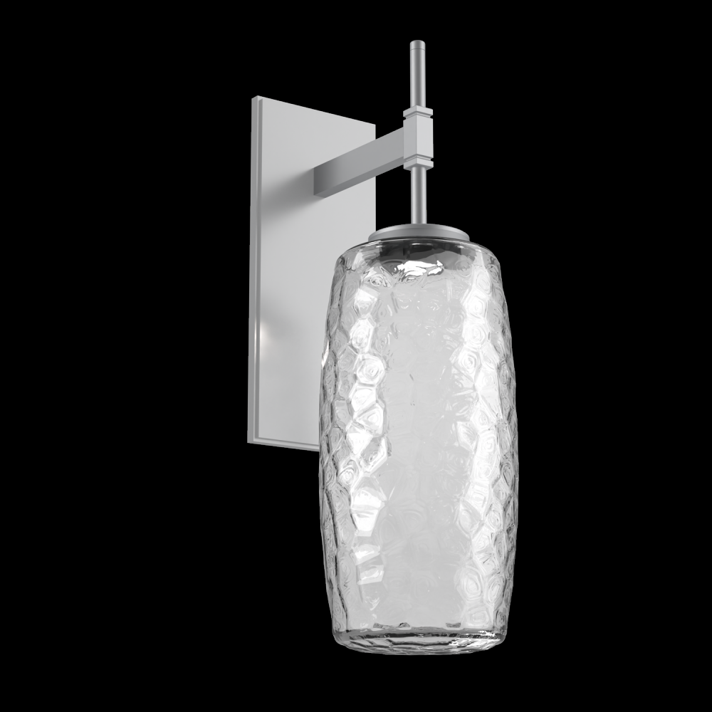 Vessel Tempo Sconce (Large)-Classic Silver-Clear Blown Glass-LED 2700K