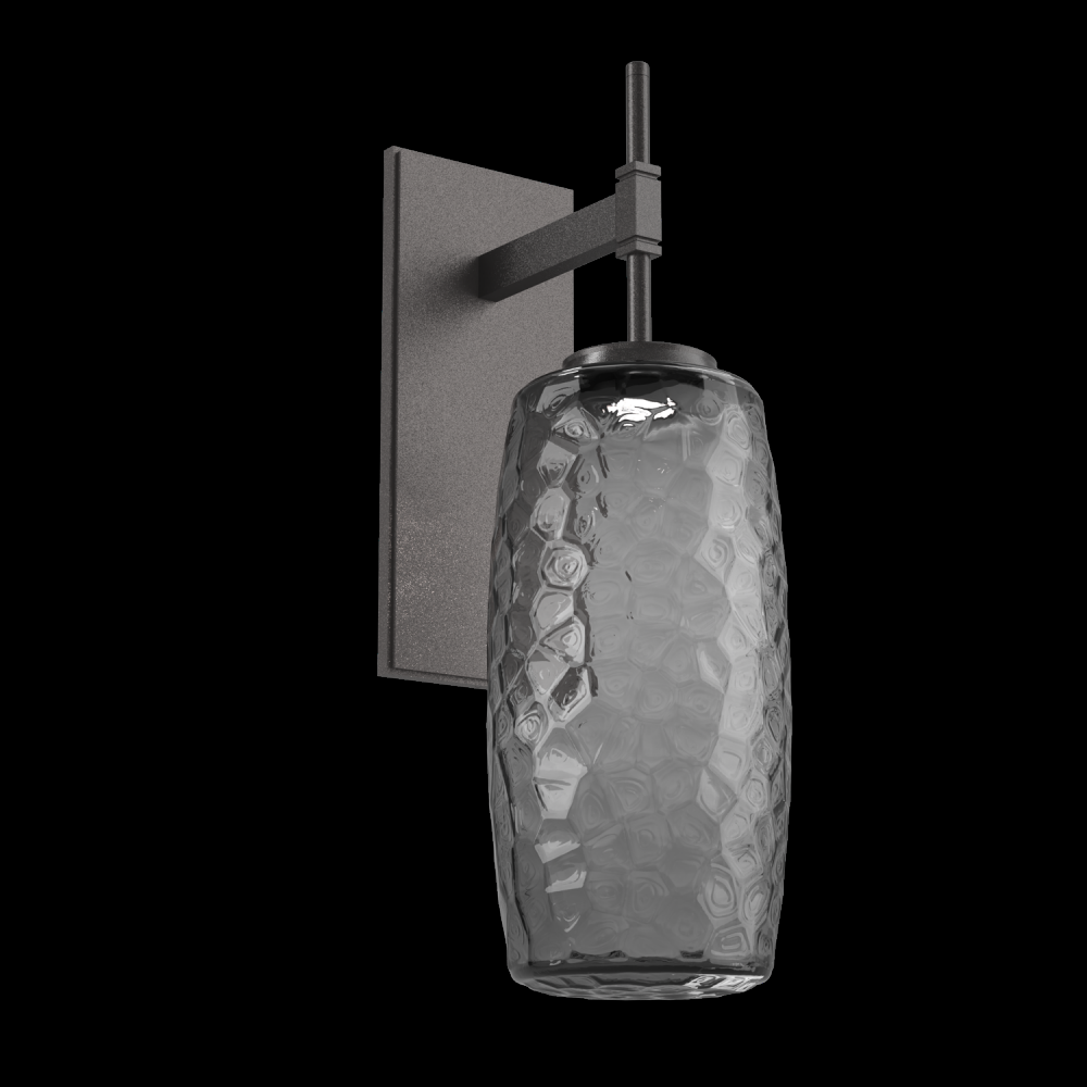 Vessel Tempo Sconce (Large)-Graphite-Smoke Blown Glass-LED 2700K