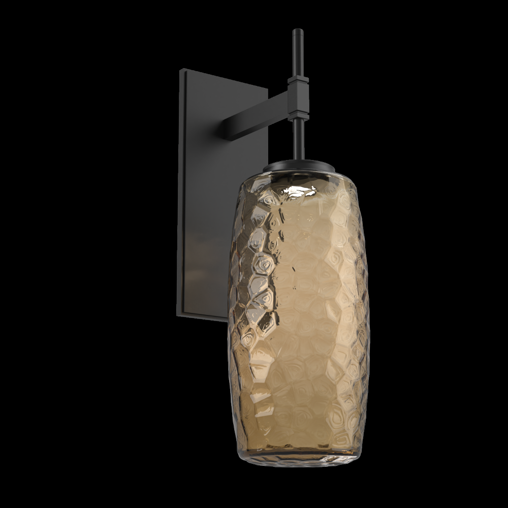 Vessel Tempo Sconce (Large)-Matte Black-Bronze Blown Glass-LED 2700K