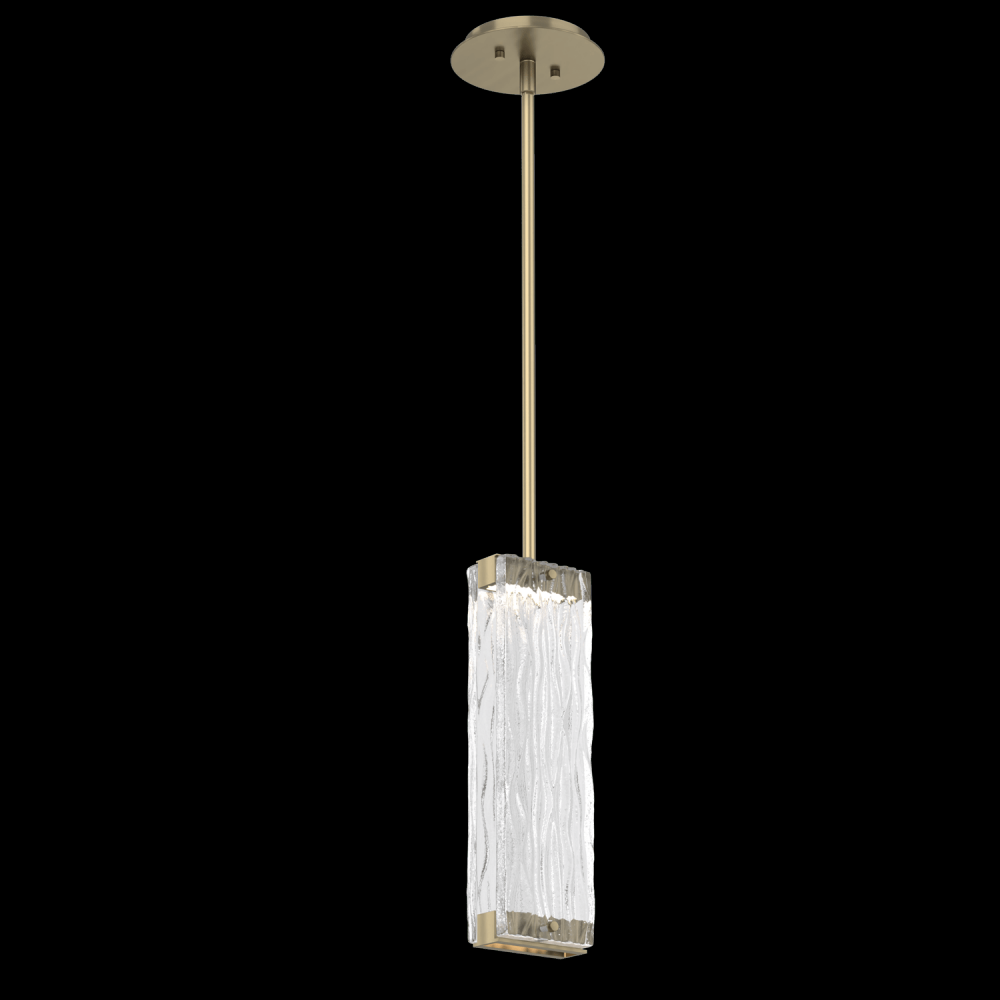 Tabulo Pendant-Heritage Brass-Tidal Cast Glass