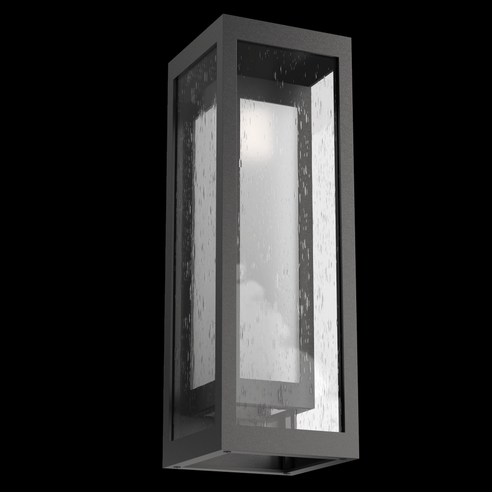 Outdoor Double Box Cover Sconce with Glass-Argento Grey-Glass