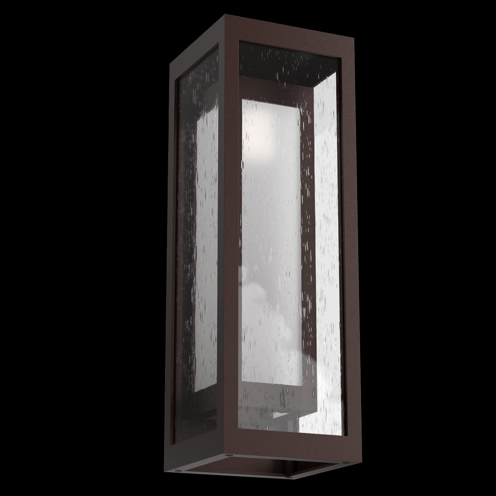 Outdoor Double Box Cover Sconce with Glass-Statuary Bronze-Glass