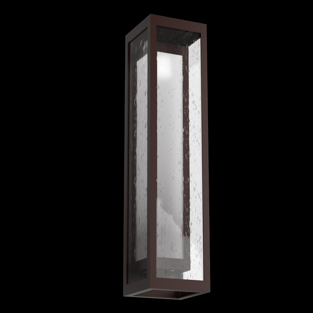 Outdoor Tall Double Box Cover Sconce with Glass-Statuary Bronze-Glass