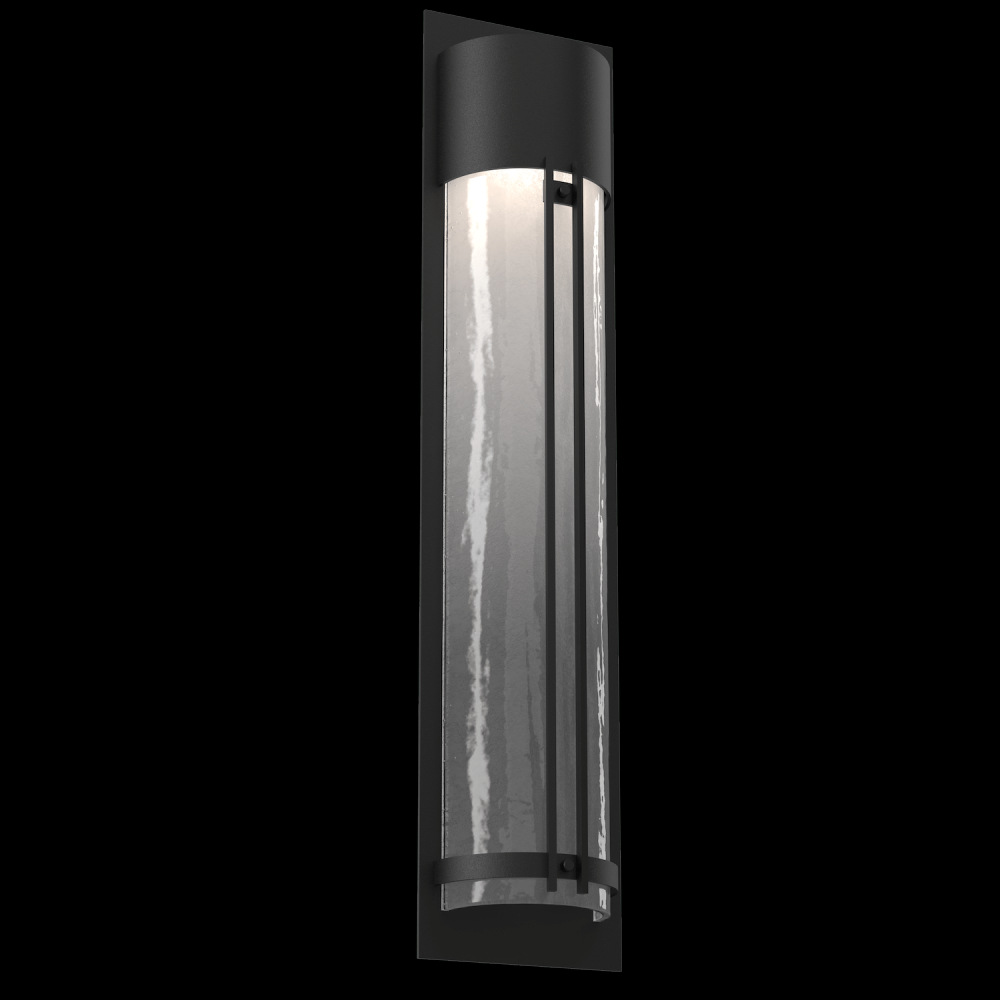 Outdoor Tall Round Cover Sconce with Metalwork