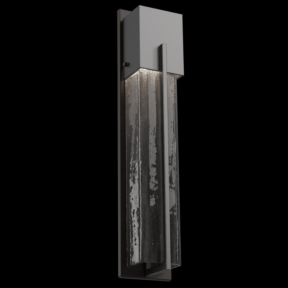 Outdoor Tall Square Cover Sconce with Metalwork