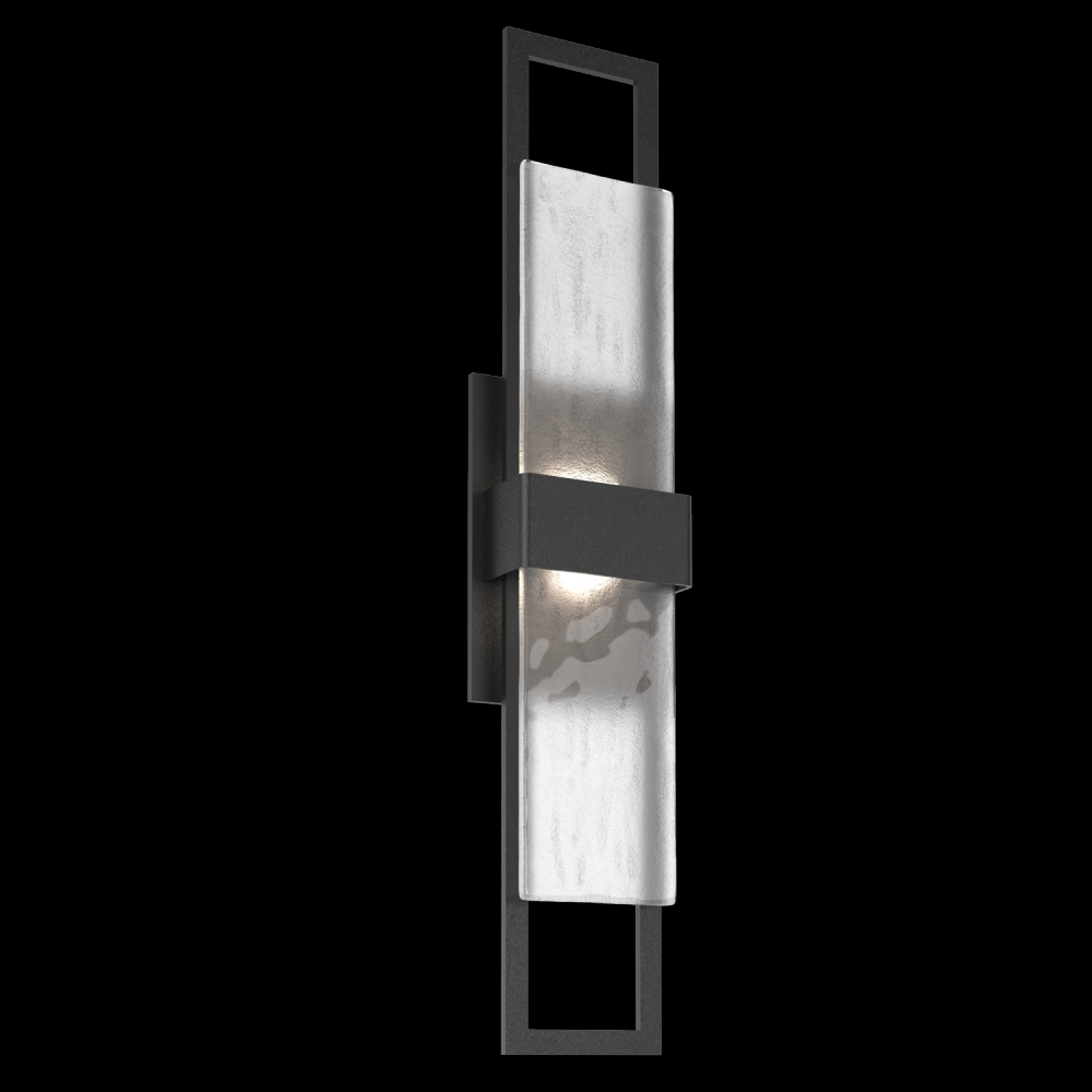 Sasha 28&#34; Sconce-Textured Black-Frosted Granite