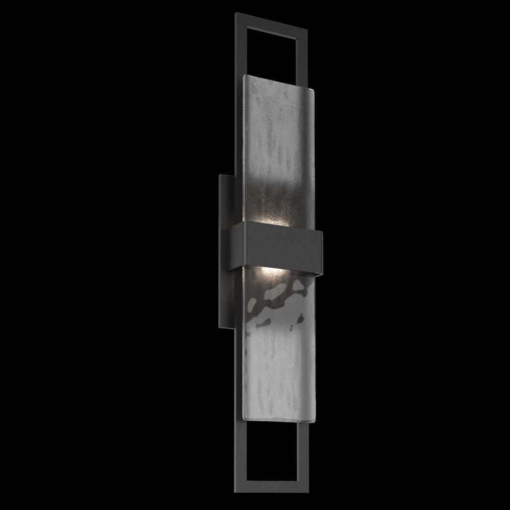 Sasha 28&#34; Sconce-Textured Black-Smoke Granite