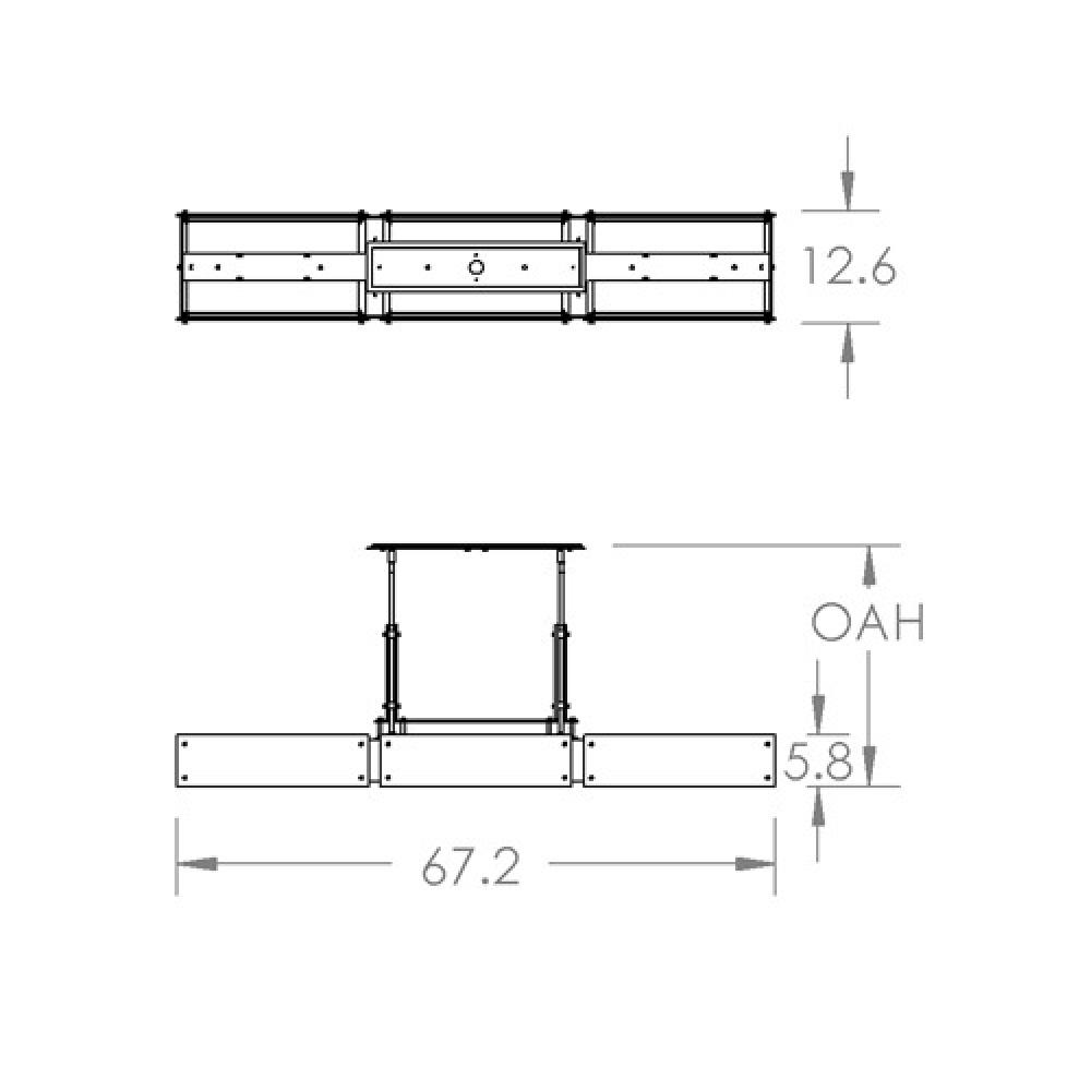 Urban Loft Trestle Linear Suspension-0D-Metallic Beige Silver