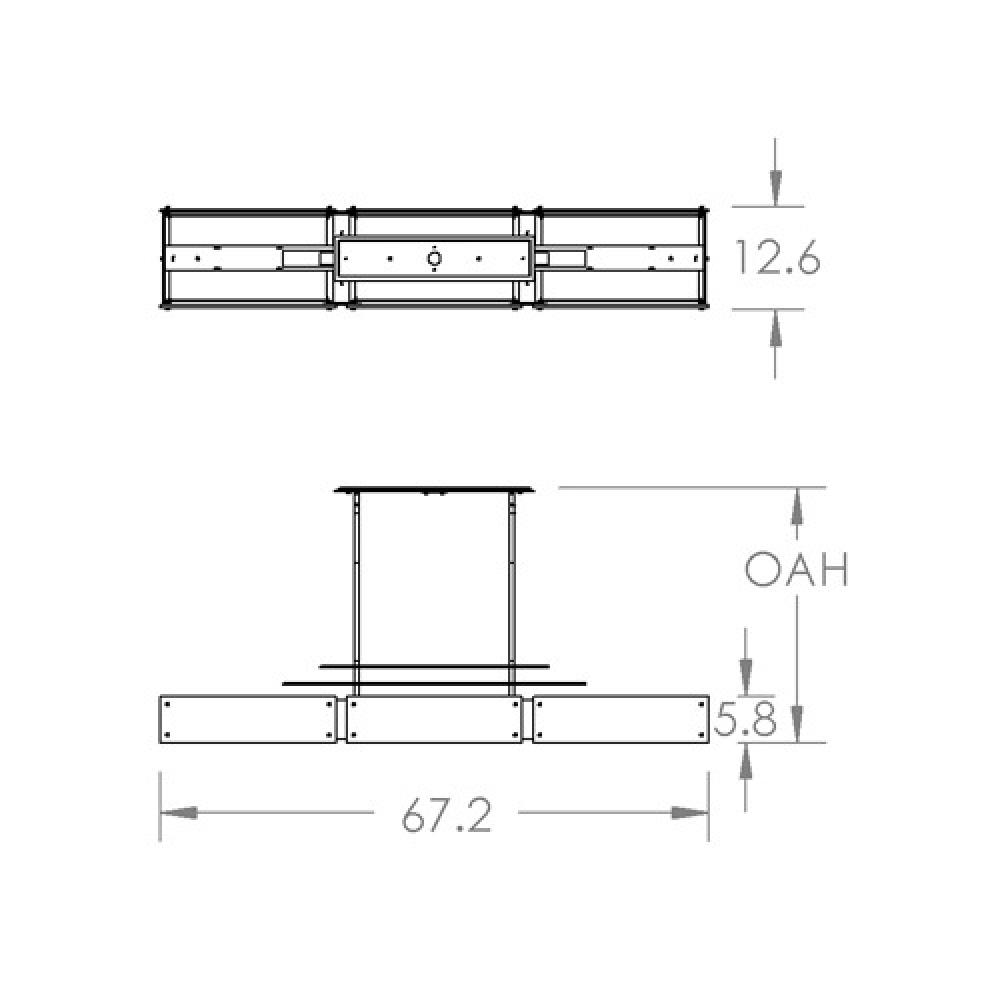 Urban Loft Parallel Linear Suspension-0F-Metallic Beige Silver