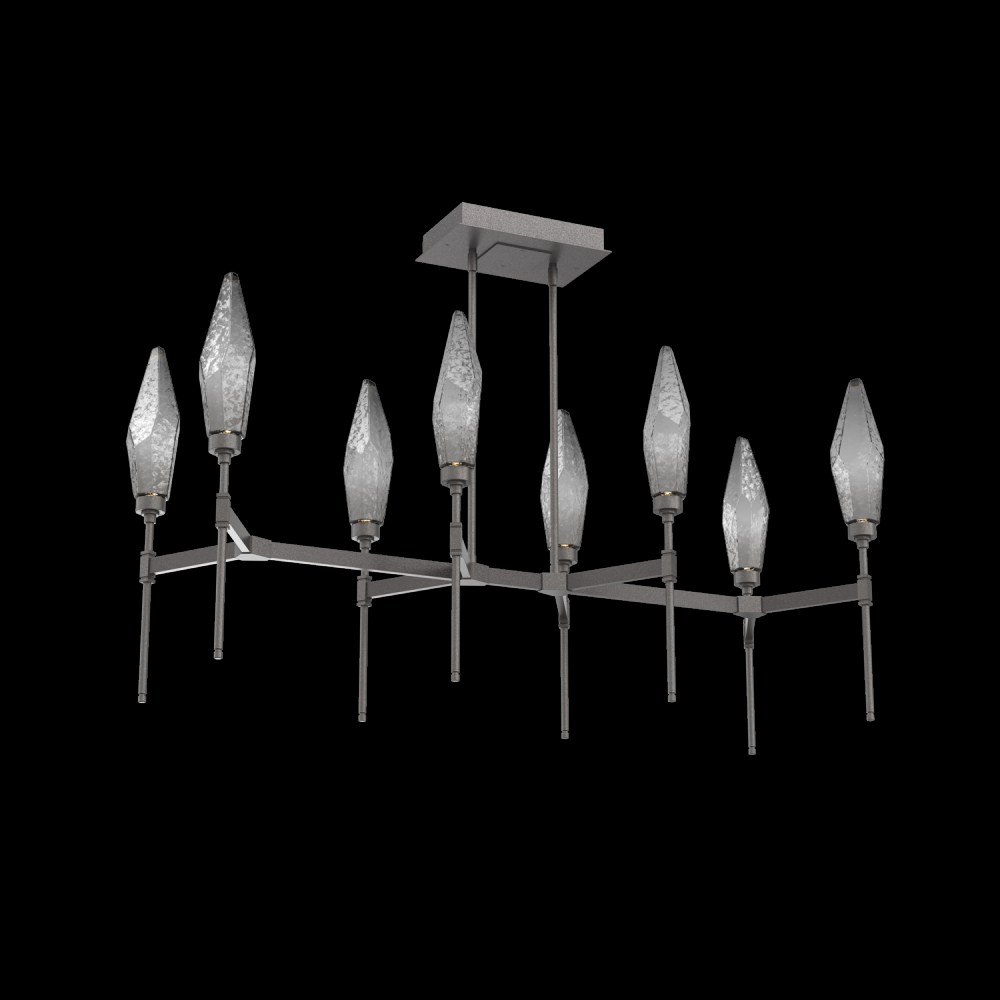 Rock Crystal Linear Belvedere Suspension-48-Graphite