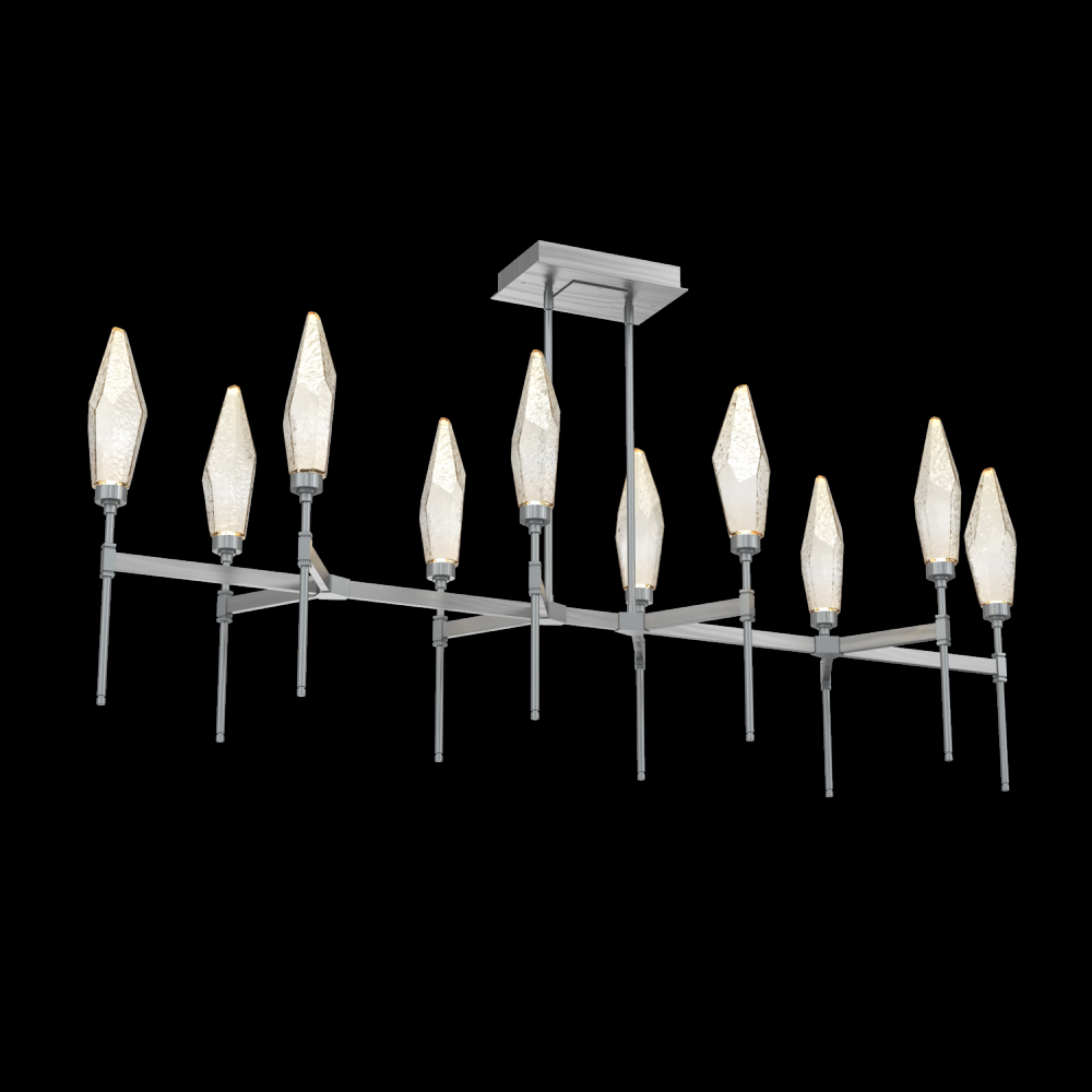 Rock Crystal Linear Suspension-67-Satin Nickel